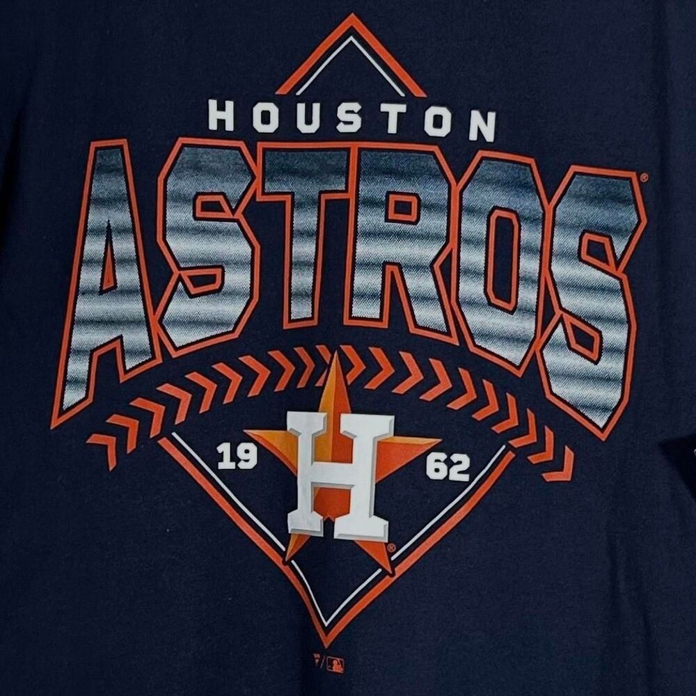 Houston Astros MLB Baseball Fanatics Short Sleeve Shirt Blue Men's Size Medium - Picture 2 of 4